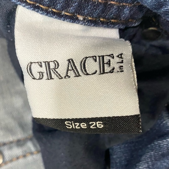 Grace In LA Bootcut Women's Embroidered Jeans Size 26 - Picture 6 of 9